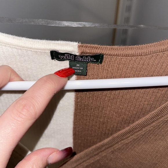 Cream and tan crop top - Picture 3 of 3